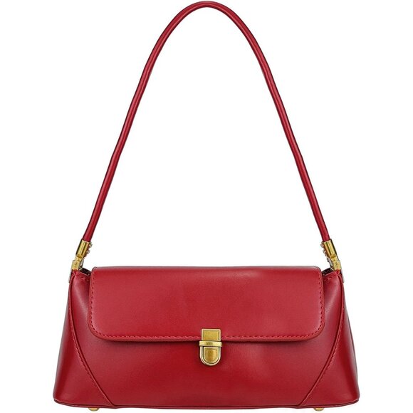 Vintage Small Red Shoulder Bag for Women Zipper Closure and Classic Design - Picture 1 of 7